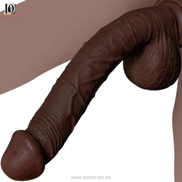 13.2 Inch Realistic Black Long Dildo