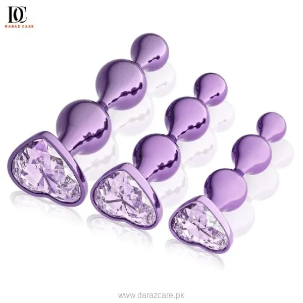 3 Pcs Metal Anal Butt Plugs Adult Sex Toys