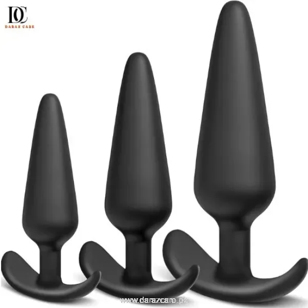 3 Piece Silicone Anal Plug