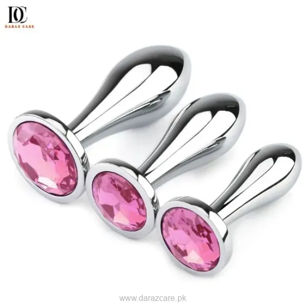 3Pcs Anal Butt Plug Metal Set