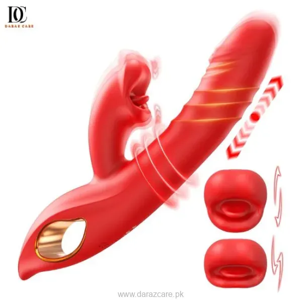 4-in-1 Thrusting Vibrator with Clitoral Stimulator
