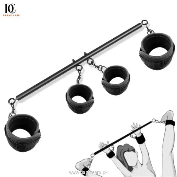 Adjustable BDSM Spreader Bar with Cuffs