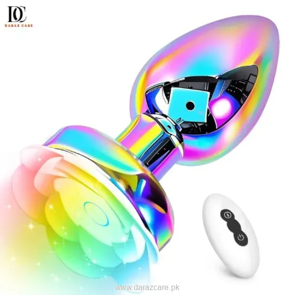 Colorful Metal Anal Plug Vibrator Sex Toy