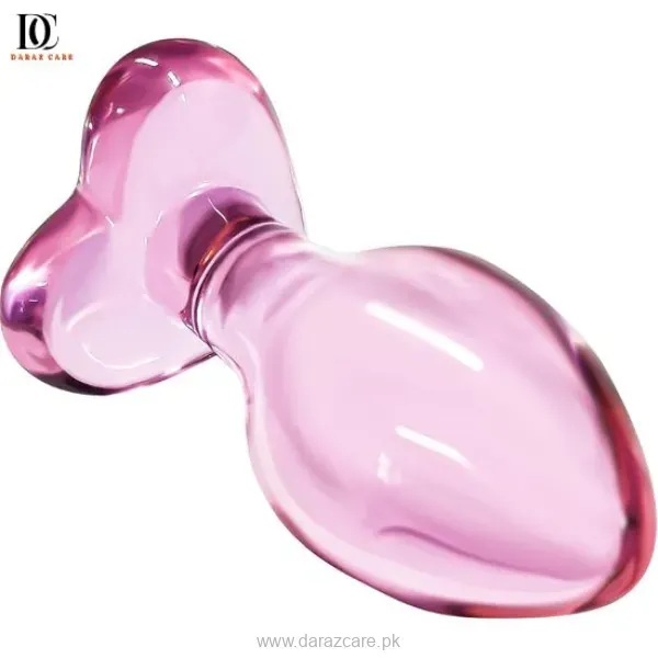 Crystal Glass Butt Plug Mini Pink Glass Anal Plug