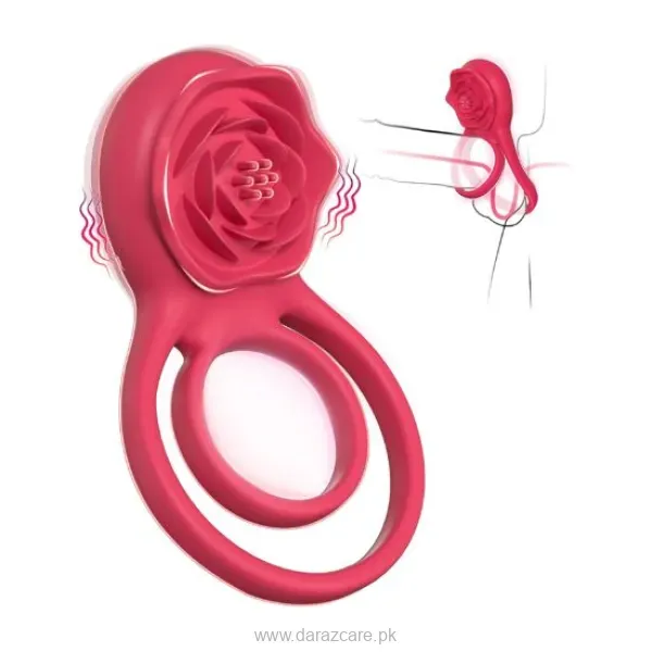 Rose Vibrating Cock Ring - 7 Modes