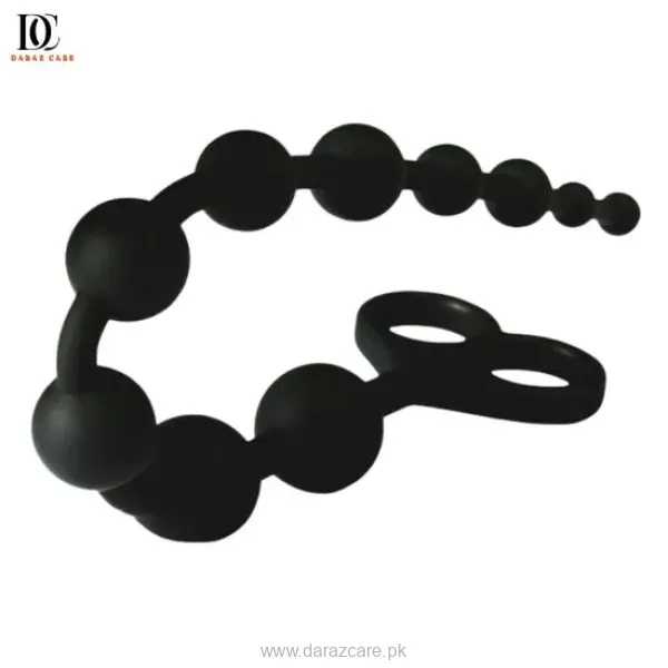 Silicone Anal Beads with Safe Pull Ring 
