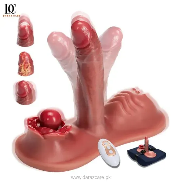 Thrusting Dildo Vibrator with Strap & Heating Modes