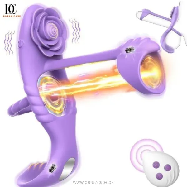 Vibrating Cock Ring with Rose